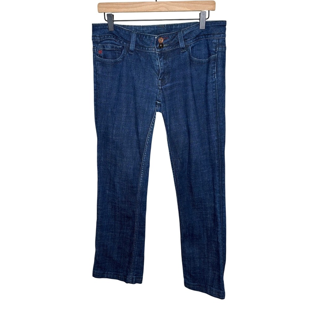 Miss Me Red Lucille Bootcut Jeans 31 Dark Wash Flap Pocket Mid Rise Denim Pants